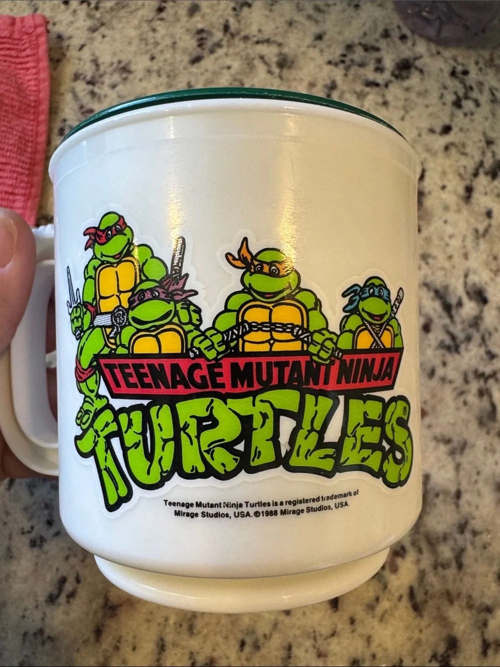 Vintage Teenage Mutant Ninja Turtles Plastic Mug